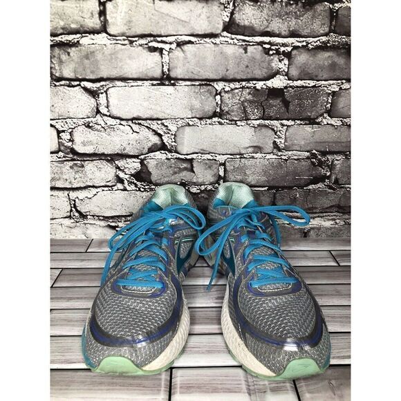 Brooks GTS Blue Gray Mesh Synthetic Lace Up Running Shoes Women Sz 11.5N US/44EU - Picture 2 of 16